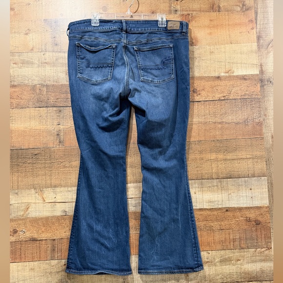 American Eagle Outfitters Dark Blue Artist Flare Jeans Size 20 - Picture 3 of 6
